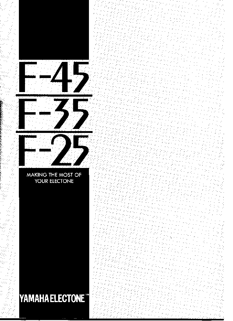 YAMAHA F25,F35,F45 ORGAN USER MANUAL Service Manual download