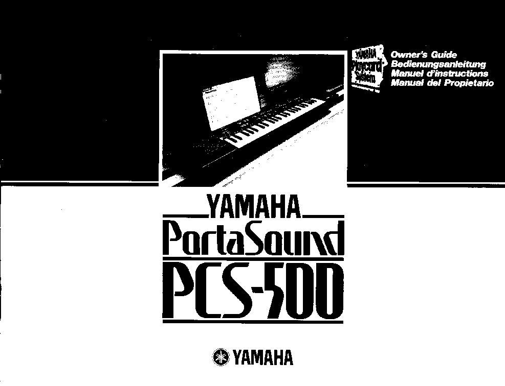 YAMAHA PCS500 KEYBOARD USER MANUAL Service Manual download, schematics