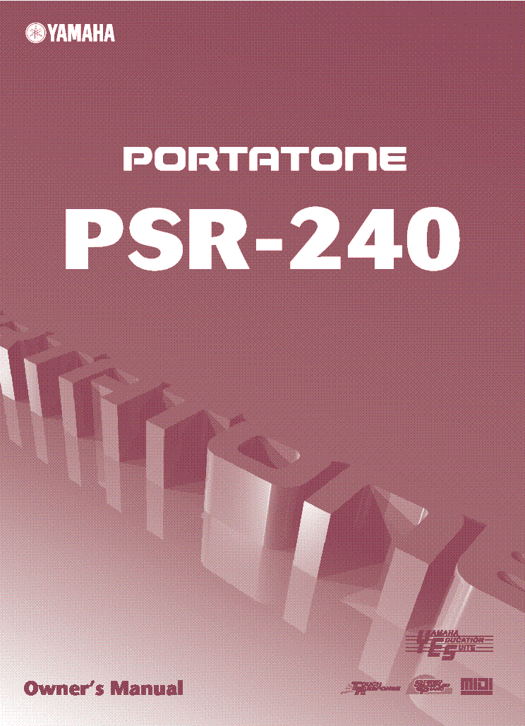 YAMAHA PSR 240 KEYBOARD USER MANUAL Service Manual Download Schematics 