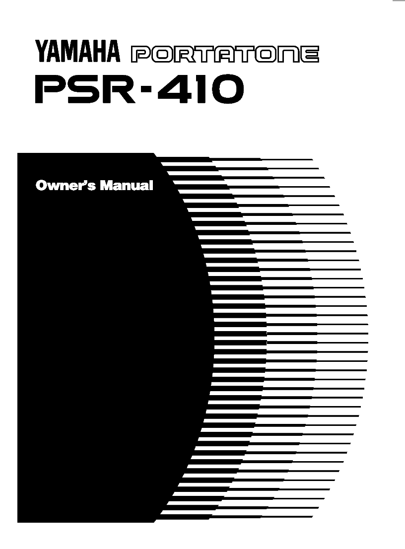 YAMAHA PSR-410 KEYBOARD USER MANUAL Service Manual download