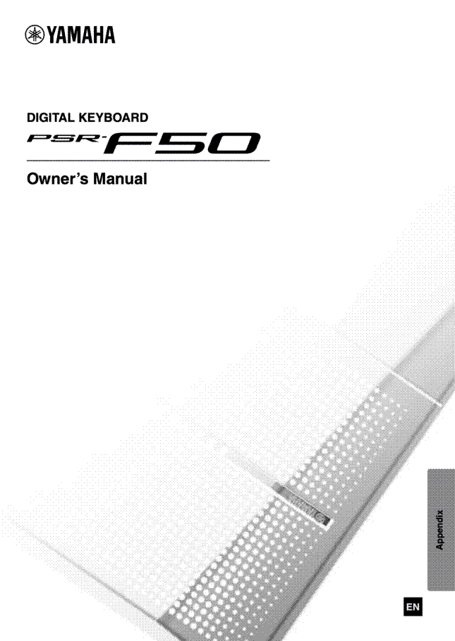 YAMAHA PSRF50 KEYBOARD USER MANUAL Service Manual download, schematics