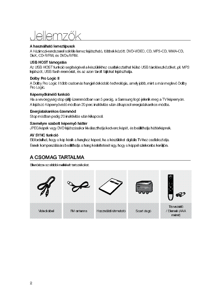 SAMSUNG HT-Z120 HT-TZ122 HASZNALATI UTMUTATO Service Manual download ...