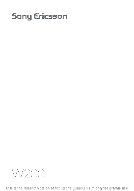 SONY ERICSSON W200 USERMANUAL HU service manual