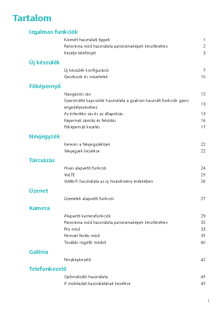 HUAWEI HONOR 20 LITE HRY-LX1T HASZNALATI UTMUTATO service manual (2nd page)