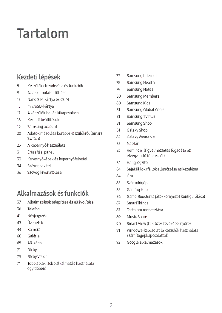 SAMSUNG GALAXY A35 5G A55 5G SM-A356B SM-A556B USERMANUAL HU service manual (2nd page)