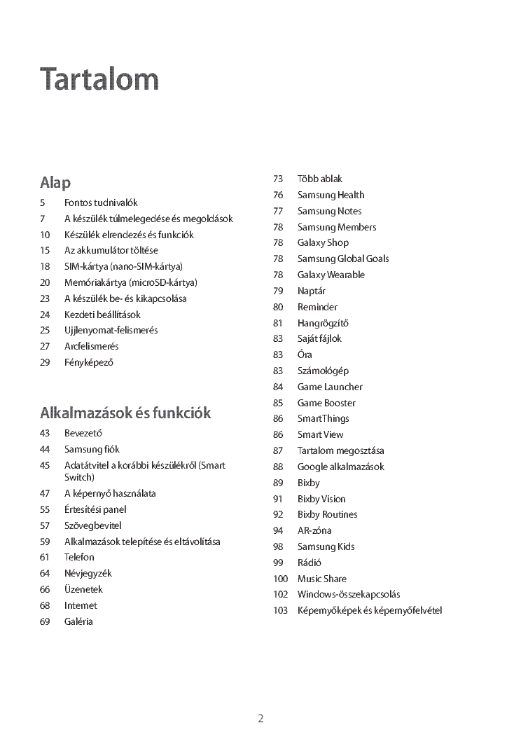 SAMSUNG GALAXY A51 4G A51 5G SM-A515F SM-A516B USERMANUAL HU service manual (2nd page)