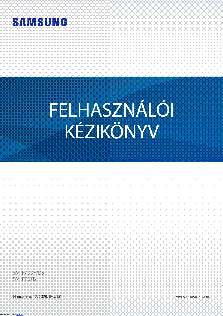 SAMSUNG GALAXY Z FLIP 4G Z FLIP 5G SM-F700F SM-F707B USERMANUAL HU service manual (1st page)