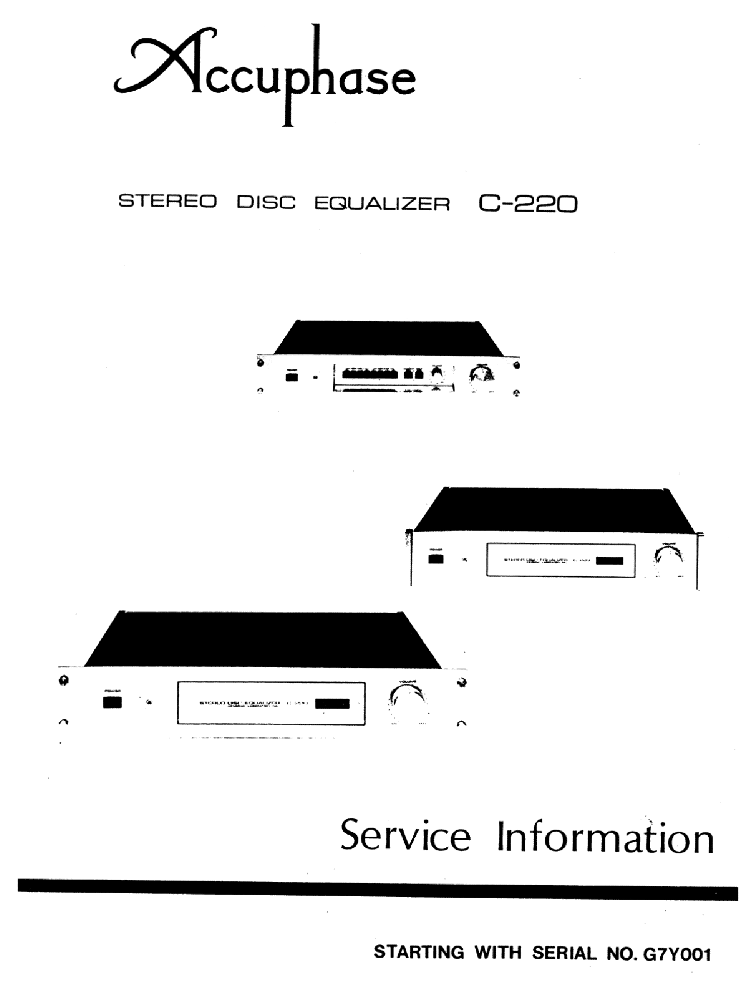 ACCUPHASE C-220 EQUALIZER SM service manual (1st page)