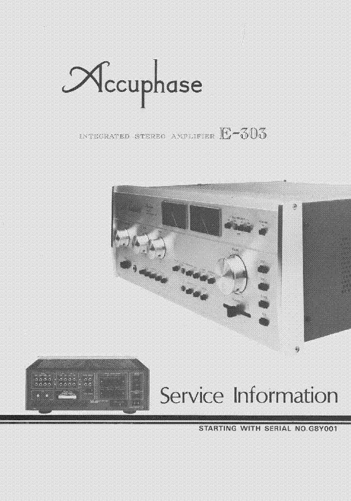 ACCUPHASE E-303 SM Service Manual download, schematics, eeprom