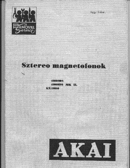 AKAI 4000DS MKII GX4000 SM service manual (1st page)
