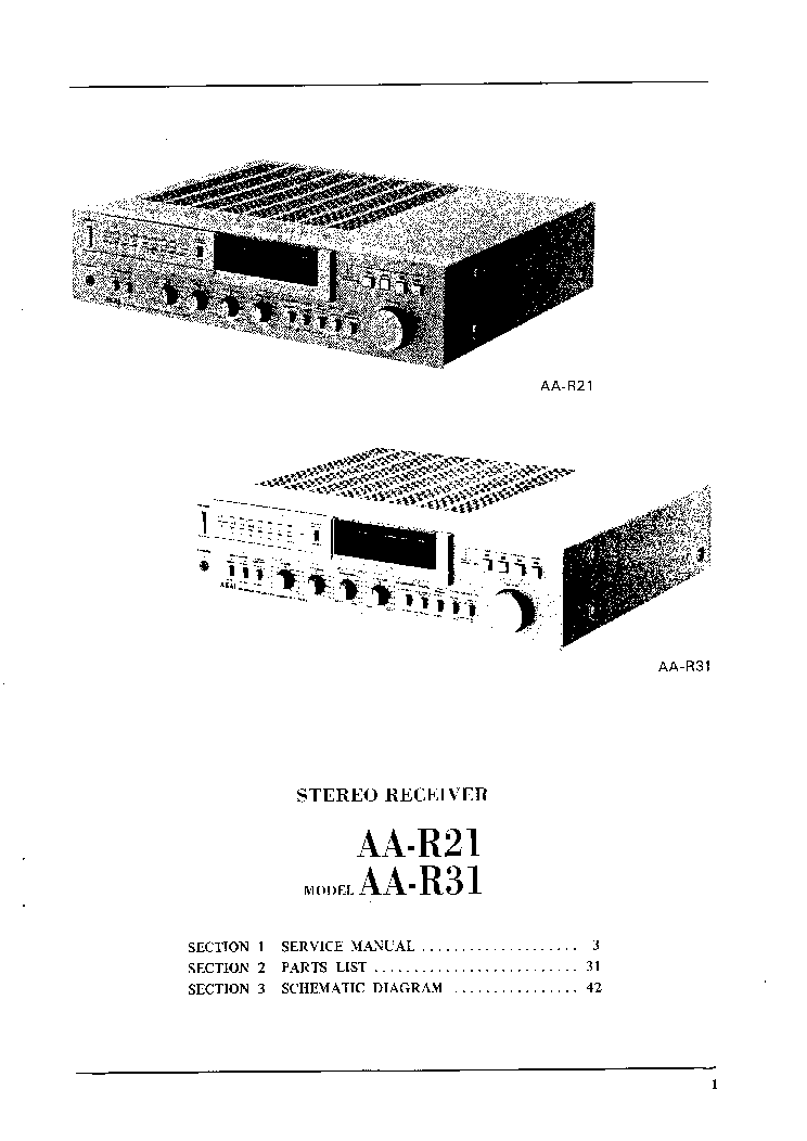 AKAI AA-R21 R31 SM service manual (2nd page)