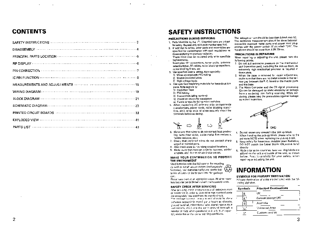 AKAI AA-V1200 service manual (2nd page)