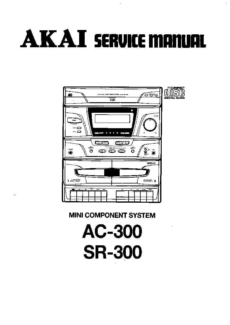 AKAI AC-300 SR-300 service manual (1st page)