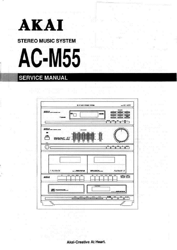 AKAI AC-M55 SM service manual (1st page)