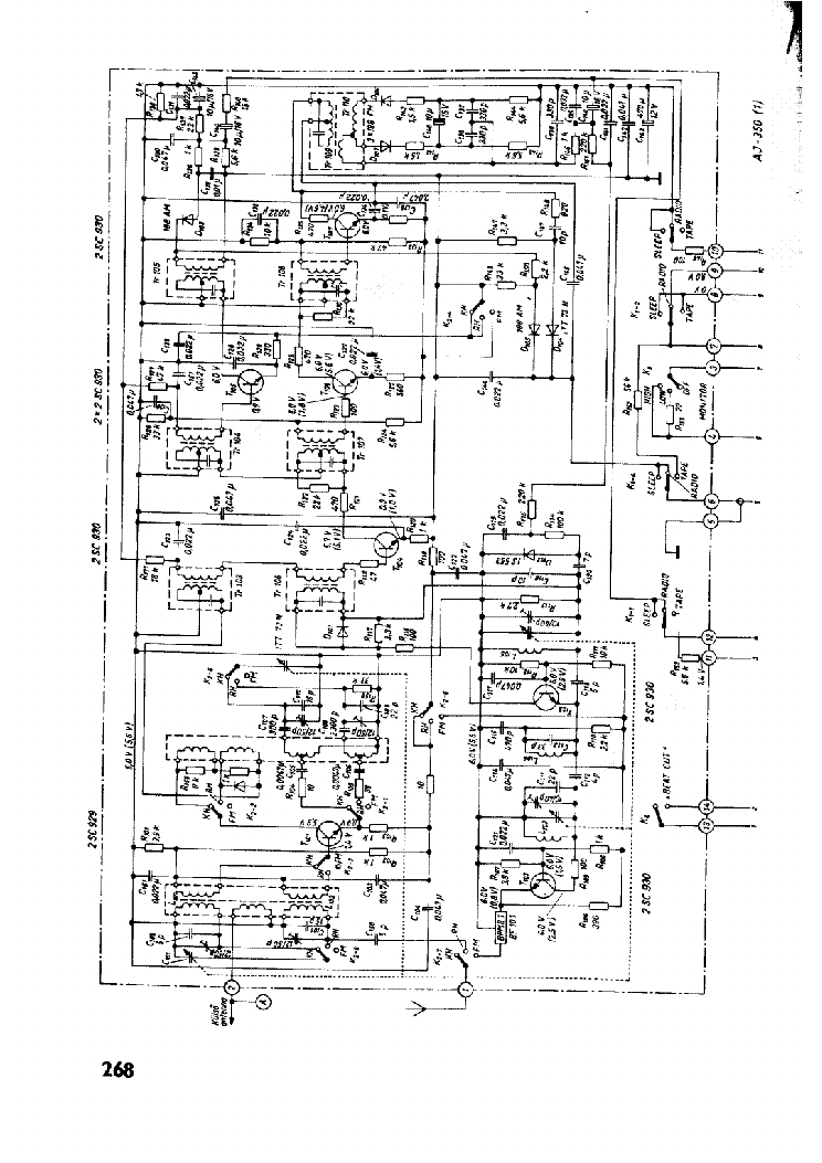 Original Service Manual esquema eléctrico Akai aj-370 