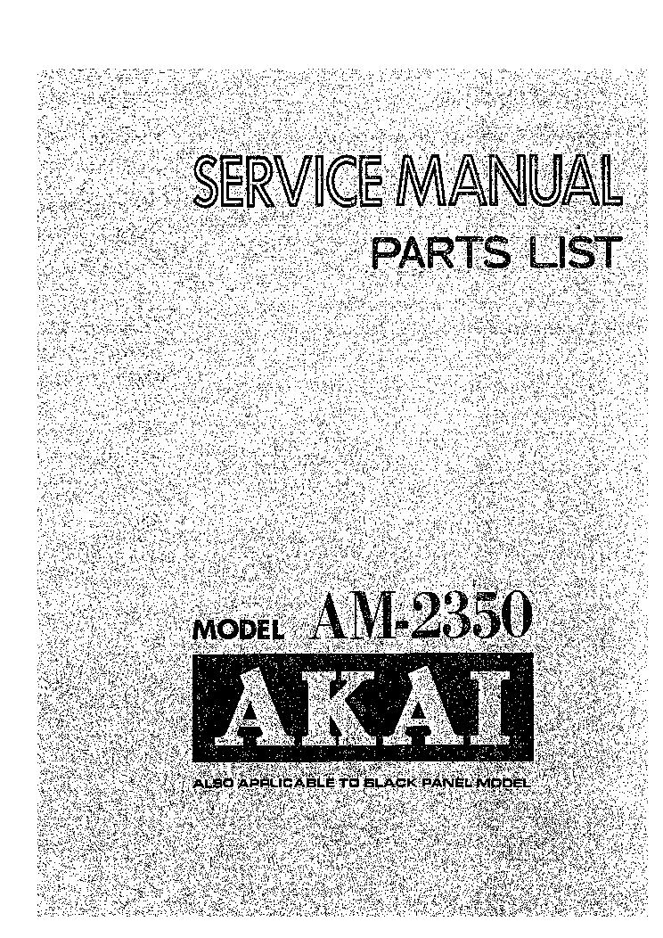 AKAI AM-2350 SM service manual (1st page)