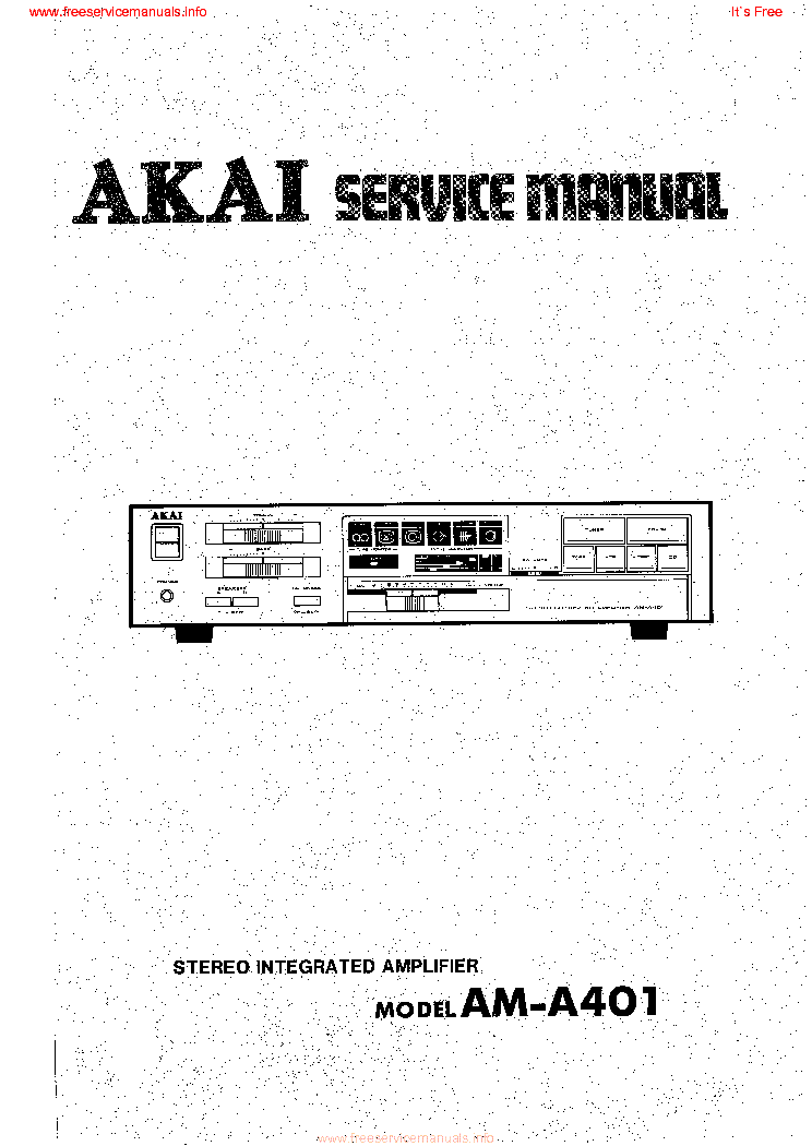 AKAI AM-A401 SM service manual (1st page)