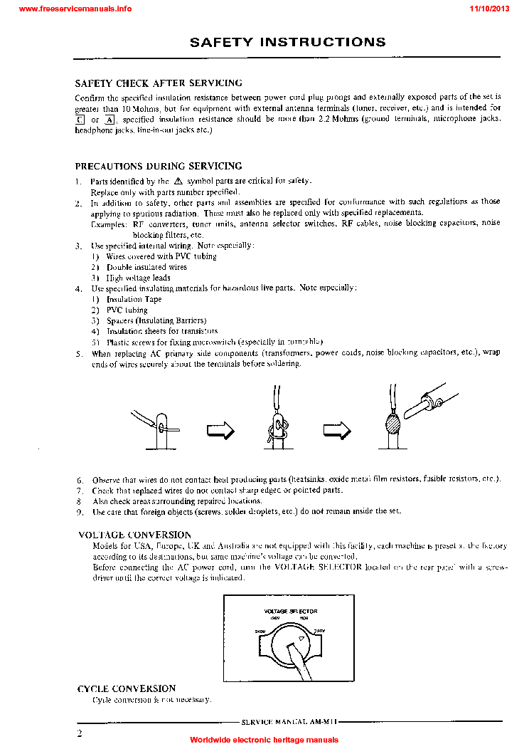 AKAI AM-M11 service manual (2nd page)