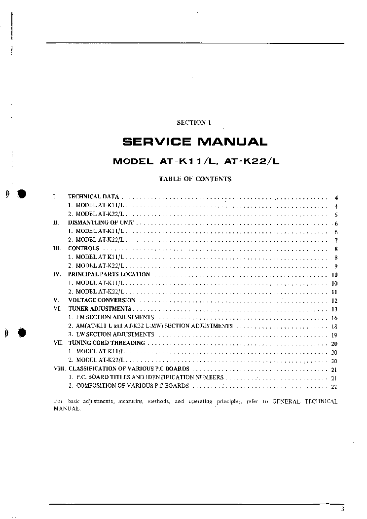 AKAI AM-U11 U22 service manual (2nd page)