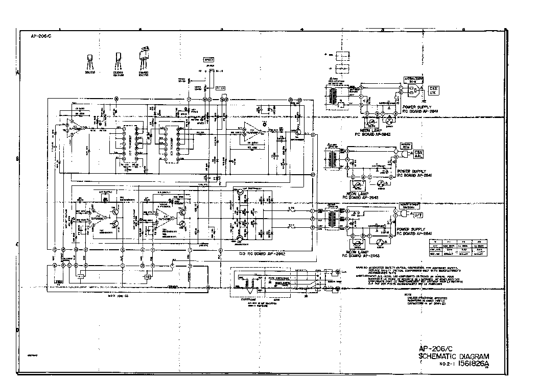 AKAI AP-206C TURNTABLE SCHEMATIC service manual (1st page)
