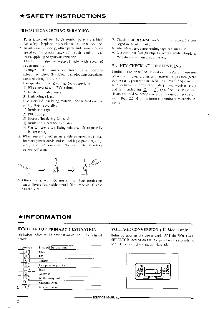 AKAI AP-M313 service manual (2nd page)