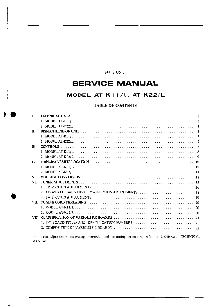 AKAI AT-K11 L AT-K22 AM-U11 AM-U22 SM service manual (2nd page)