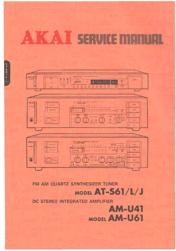 AKAI AT-S61 L J AM-U41 AM-U61 SM service manual (1st page)
