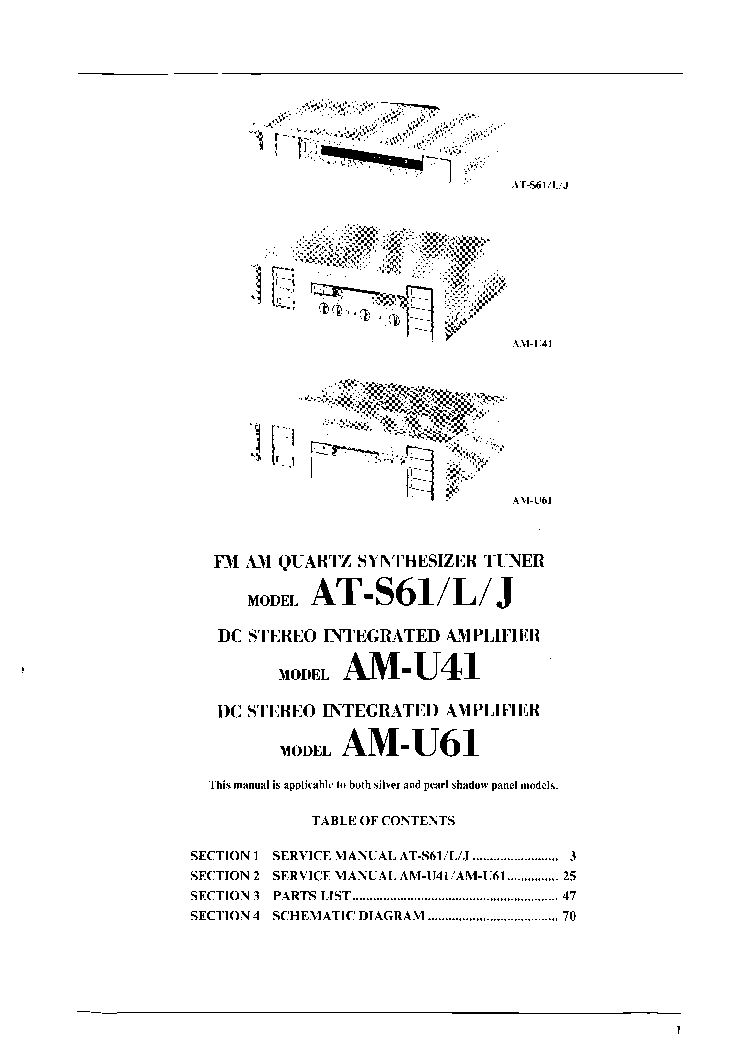 AKAI AT-S61 L J AM-U41 AM-U61 SM service manual (2nd page)