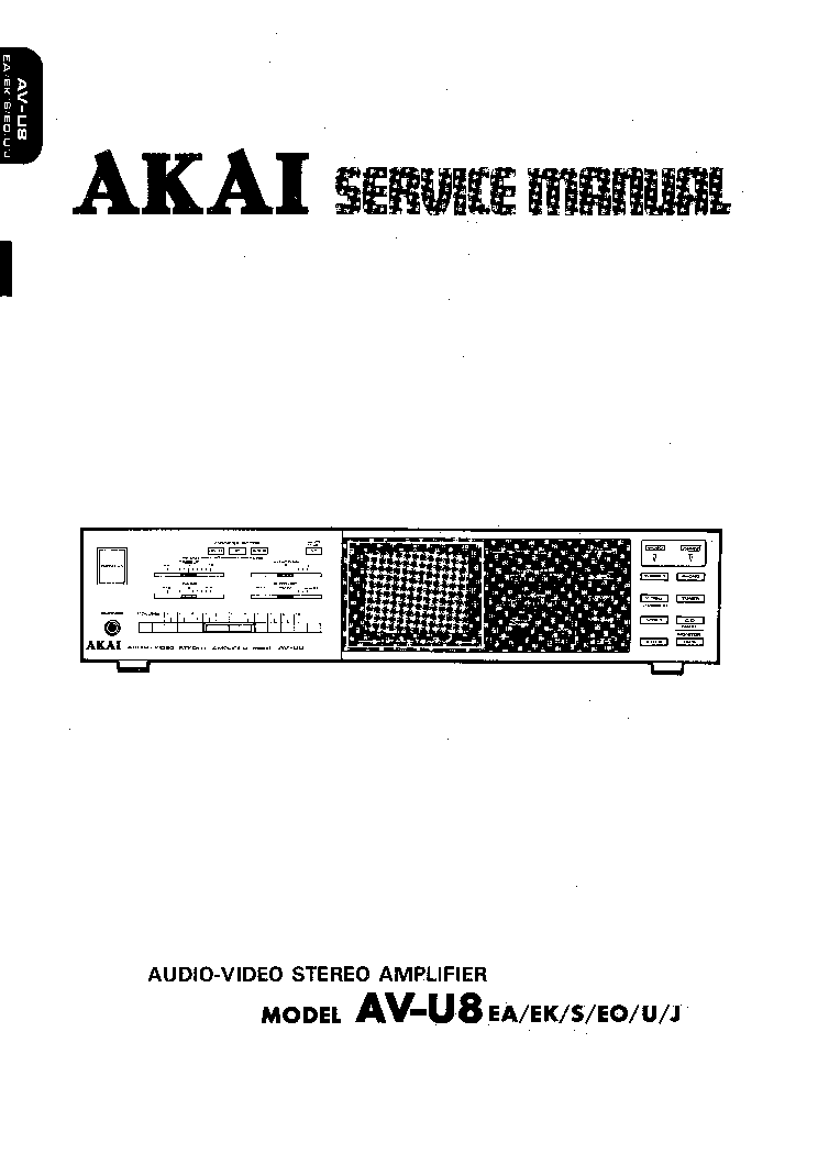 AKAI AV-U8 service manual (1st page)