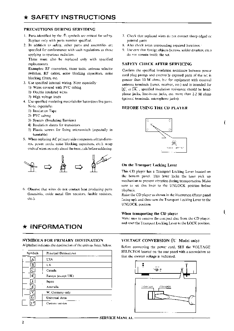 AKAI CD-93 service manual (2nd page)