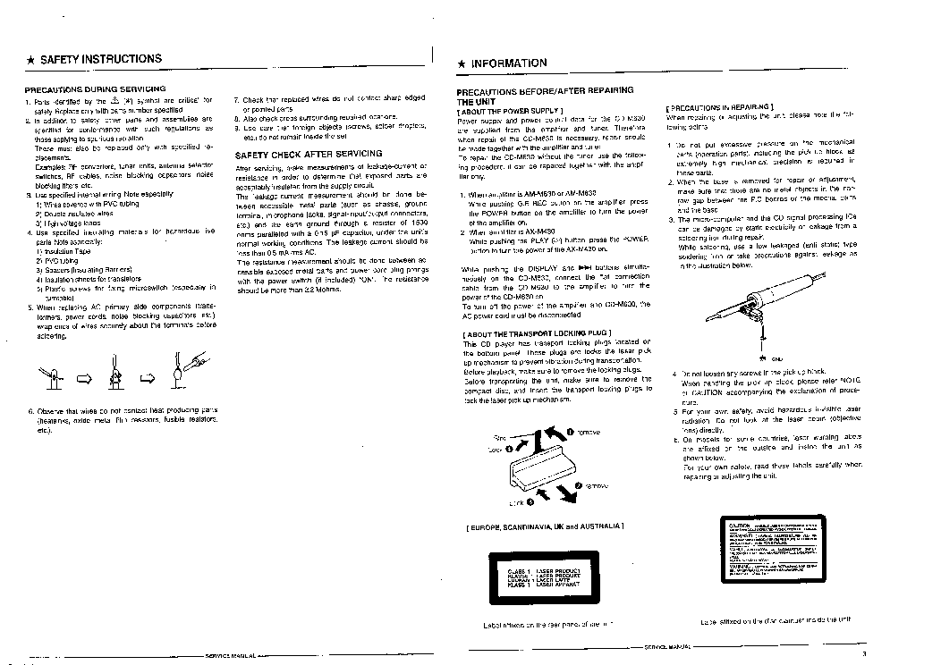 AKAI CD-M630 SM service manual (2nd page)