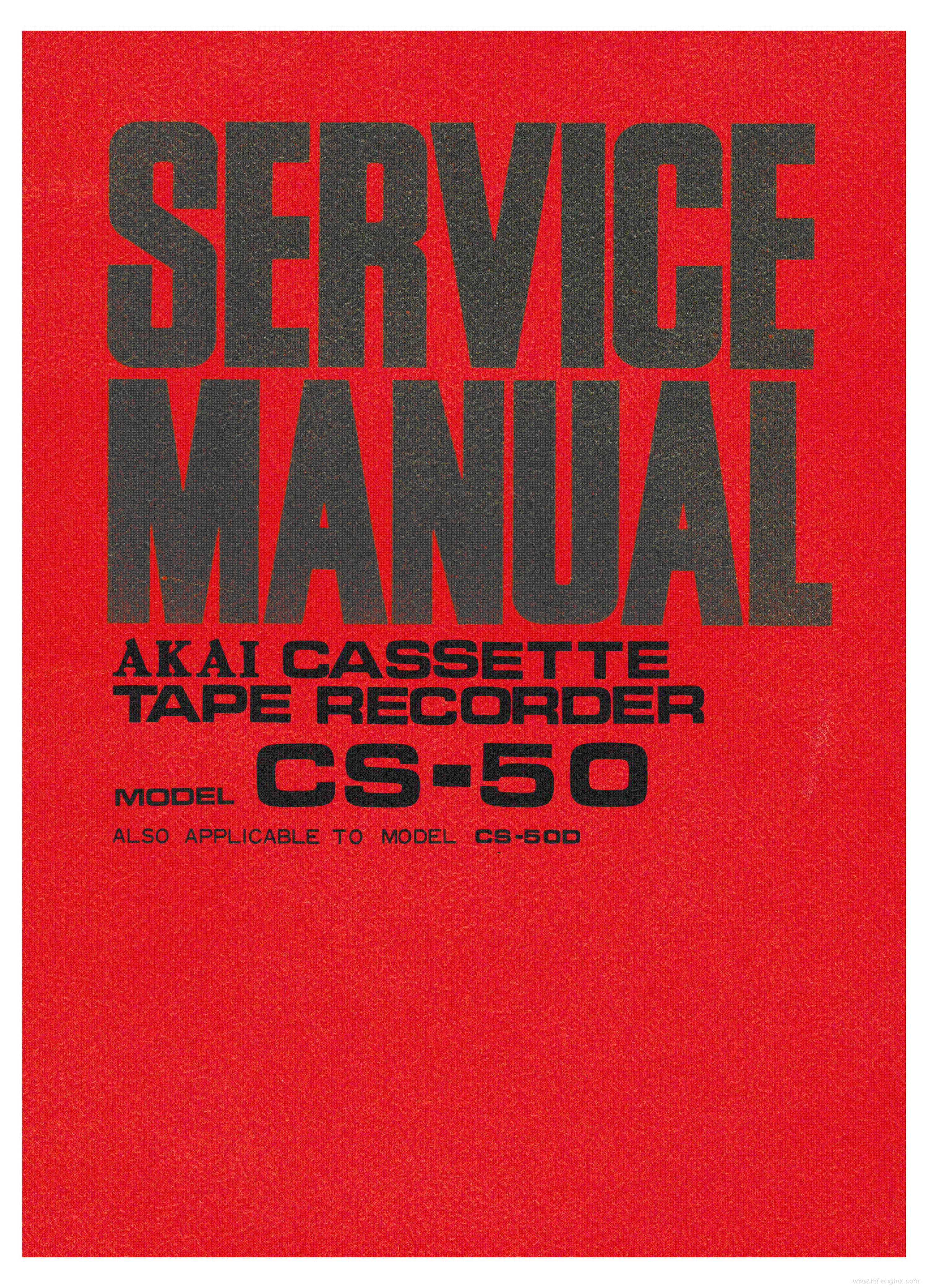 AKAI CS-50 CS-50D SM EN service manual (1st page)