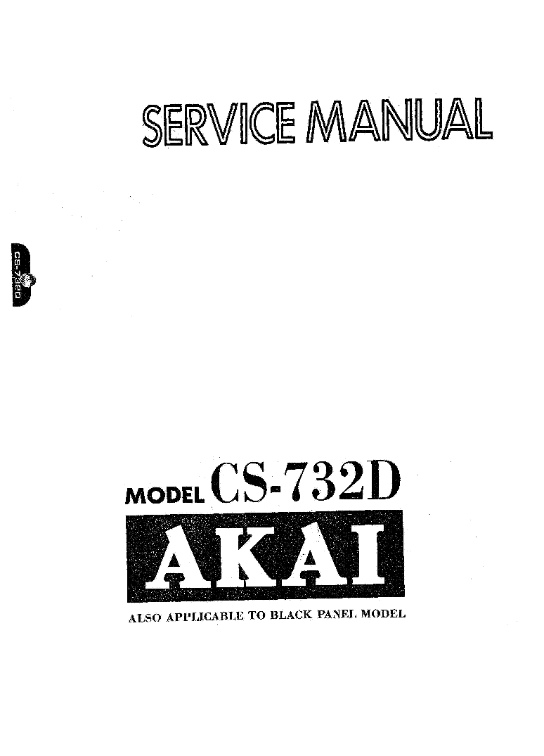 AKAI CS-732D service manual (1st page)