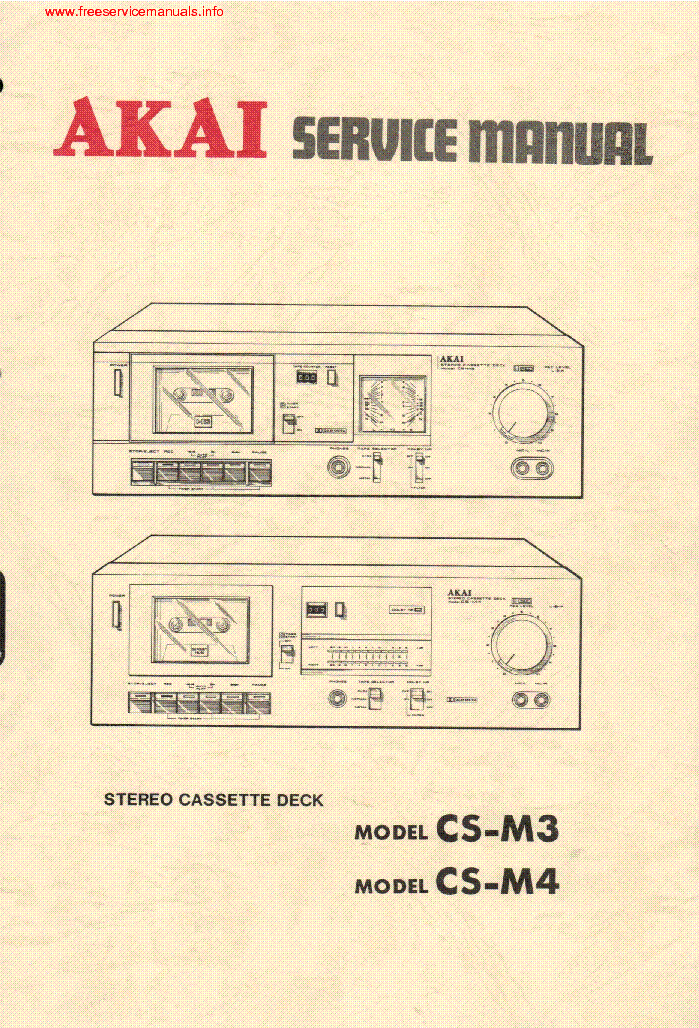 AKAI CS-M3 CS-M4 service manual (1st page)