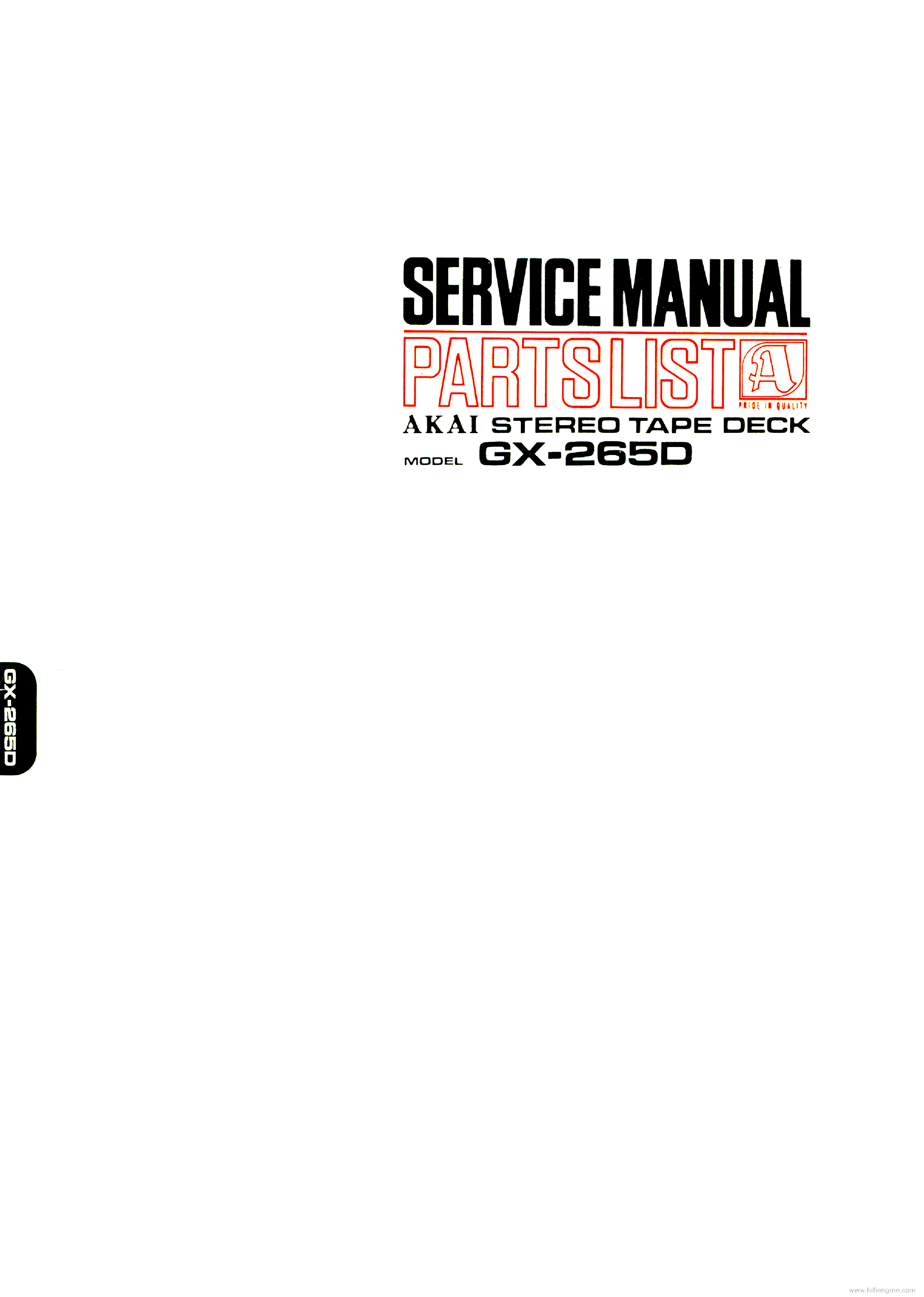 AKAI GX-265D COLOR EN B SM service manual (1st page)