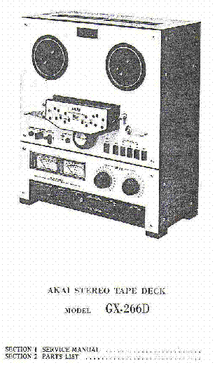 AKAI GX-266D service manual (2nd page)