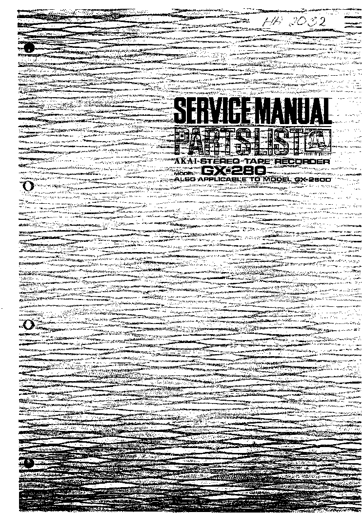 AKAI GX-280 SM service manual (1st page)