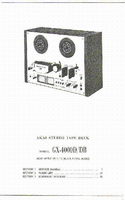 AKAI GX-4000D 4000DB SM service manual (1st page)