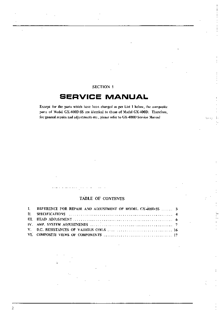 AKAI GX-400D-SS SM service manual (2nd page)