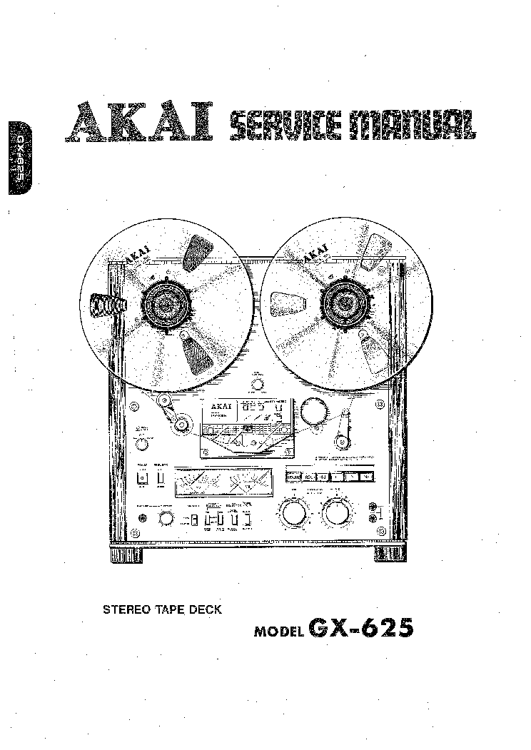 AKAI GX-625 SM service manual (1st page)