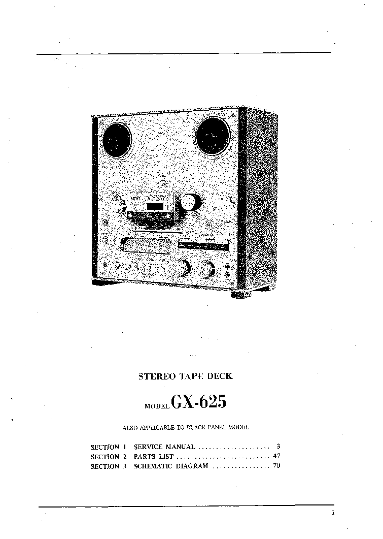 AKAI GX-625 SM service manual (2nd page)