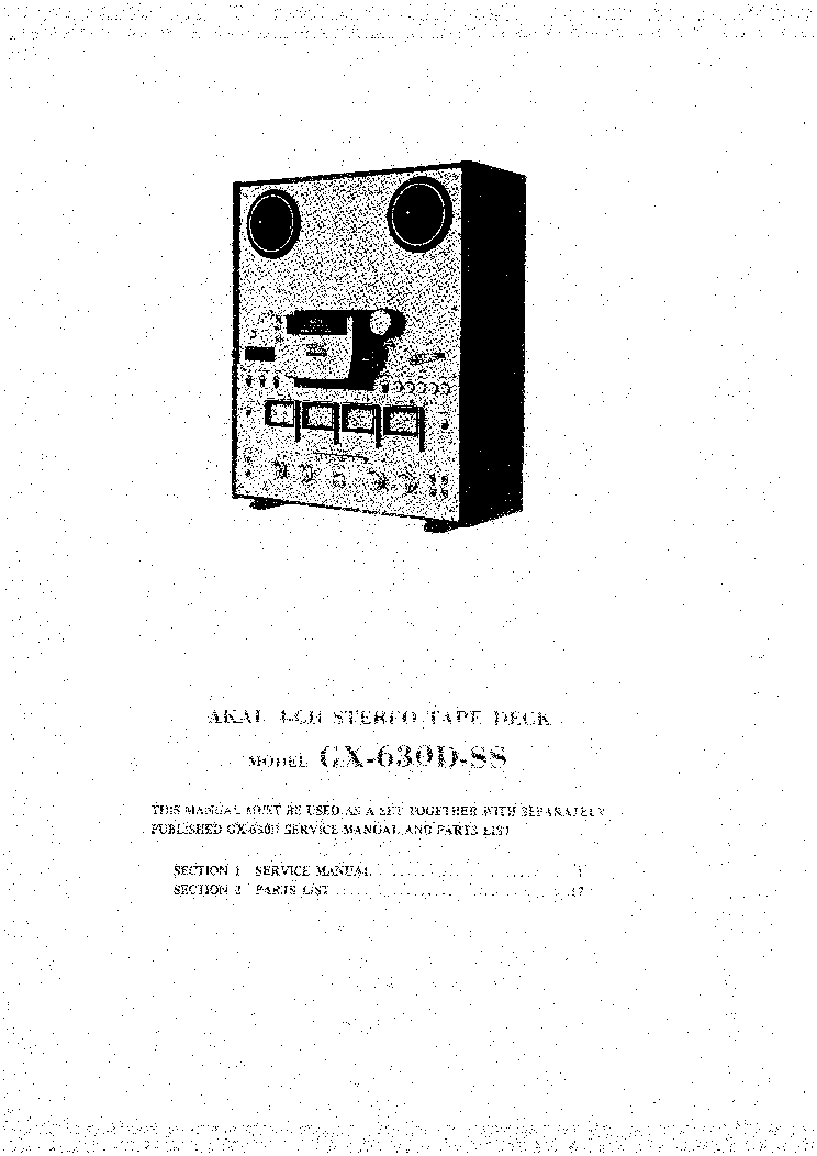 AKAI GX-630D-SS SM service manual (2nd page)