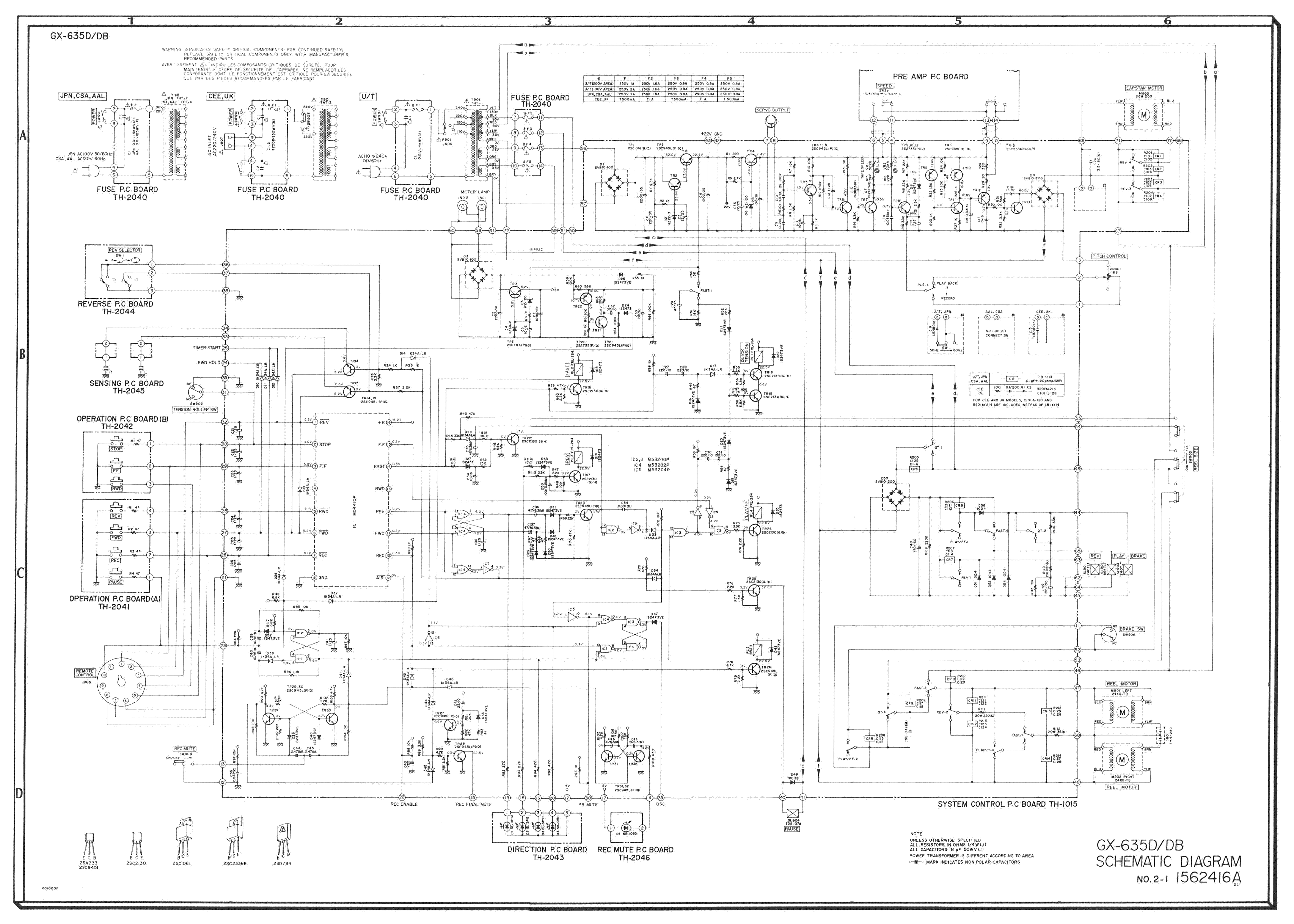 AKAI GX-635-DB SCHEMATIC service manual (1st page)