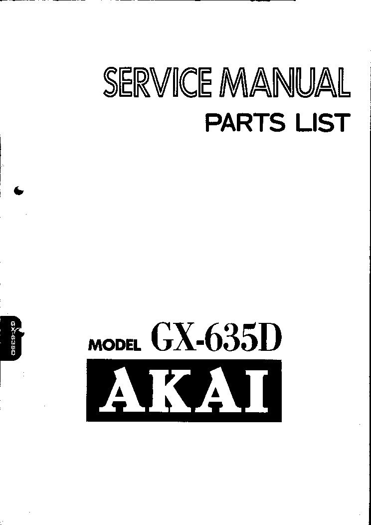 Akai Service Manual Instructions for Akai GX-215 D 