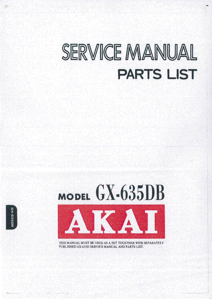 AKAI GX-635DB SERVICE MANUAL service manual (1st page)