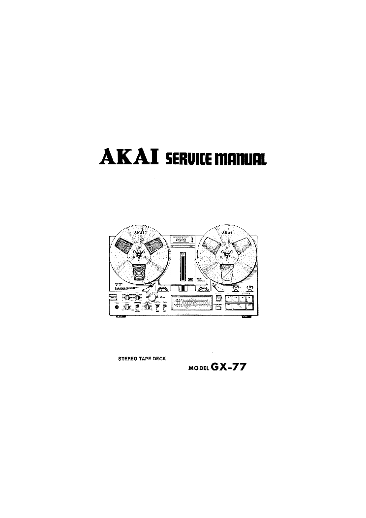 AKAI GX-77 service manual (1st page)