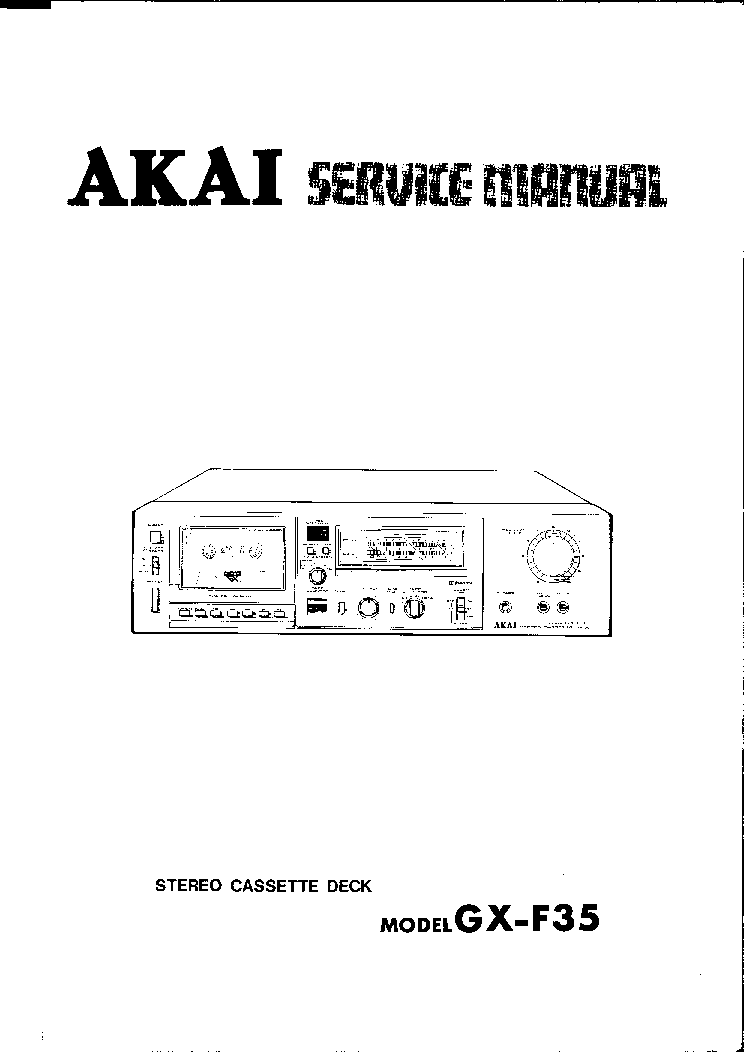 AKAI GX-F35 service manual (1st page)
