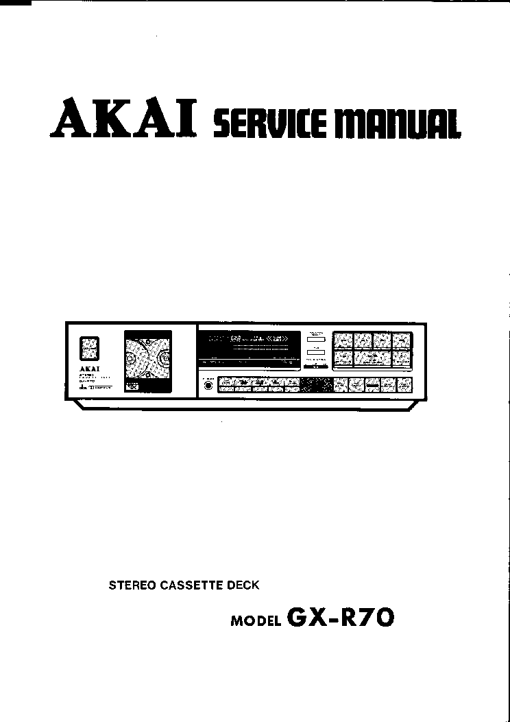 AKAI GX-R70 service manual (1st page)