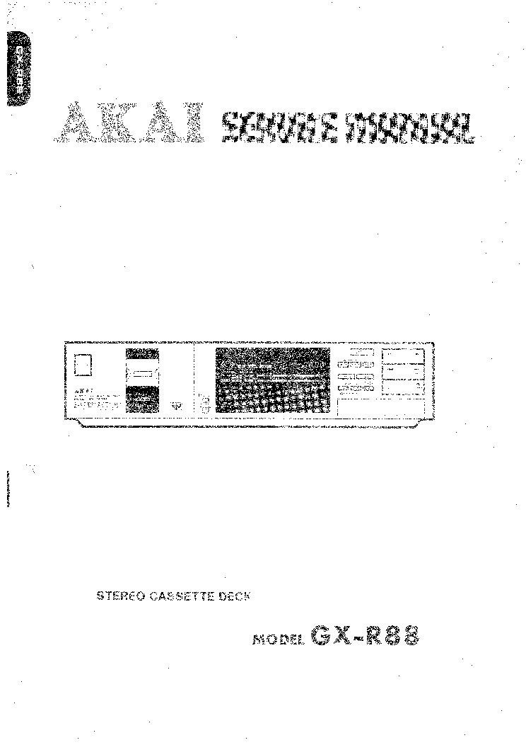 AKAI GX-R88 service manual (1st page)