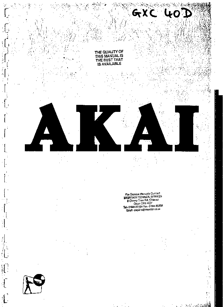 AKAI GXC-40D SM service manual (1st page)